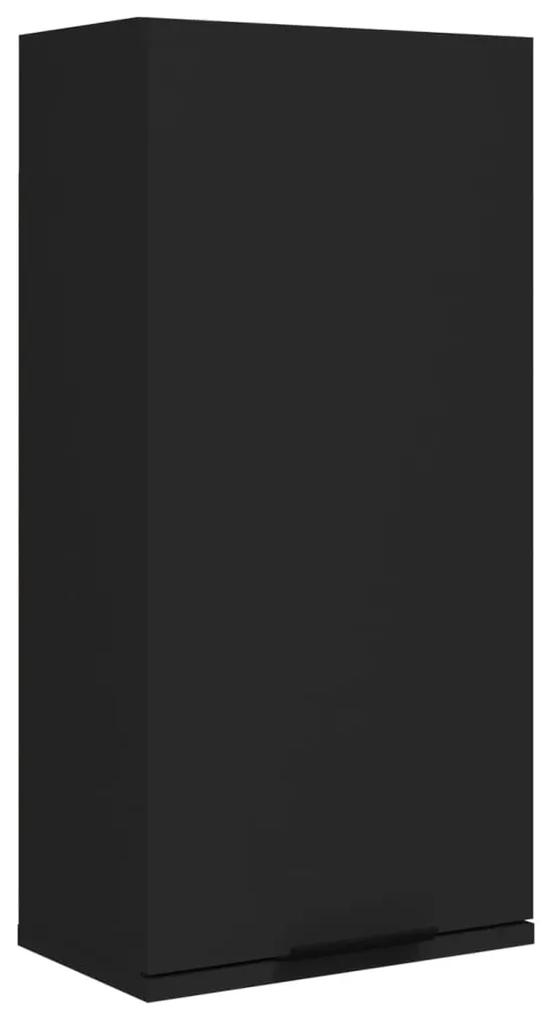 vidaXL Ντουλάπι Μπάνιου Επιτοίχιο Μαύρο 32 x 20 x 67 εκ.