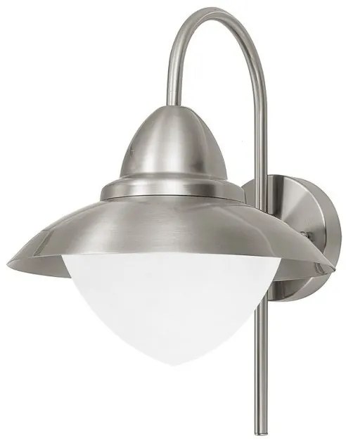 Απλίκα Sidney ατσάλι με όπαλ ματ γυαλί Eglo-83966-Inox 83966