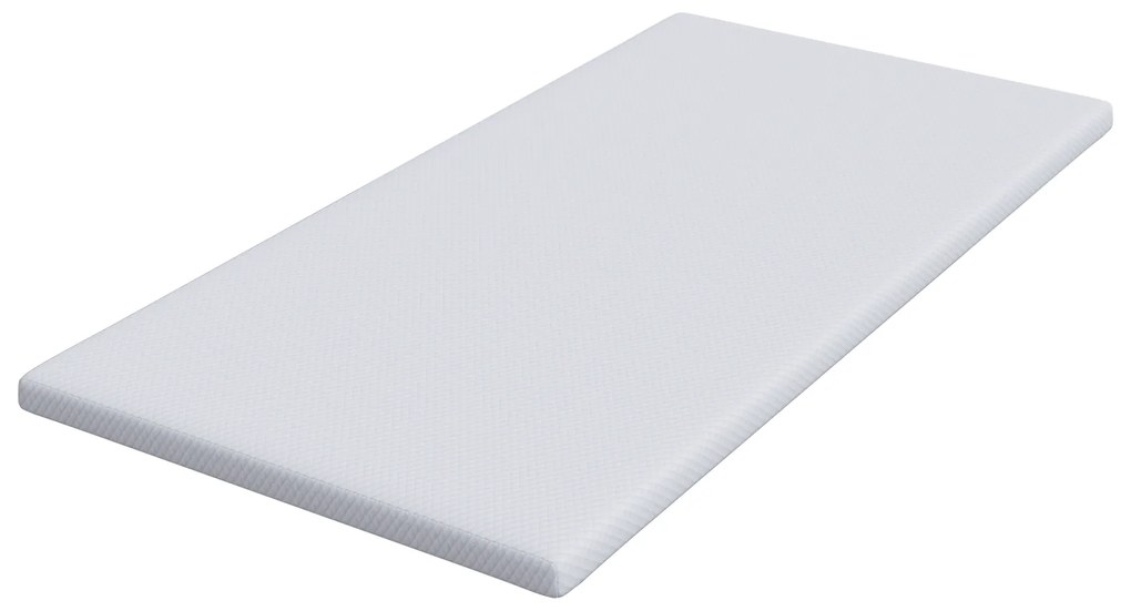 vidaXL Στρώματα Λευκό 90 x 200 cm 100% ύφασμα πολυεστέρα με τζακάρ