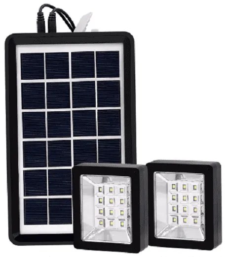 Ηλιακό σετ με 2 φωτιστικά &amp; Power Bank 2 σε 1 6V 3W Andowl Q-D630