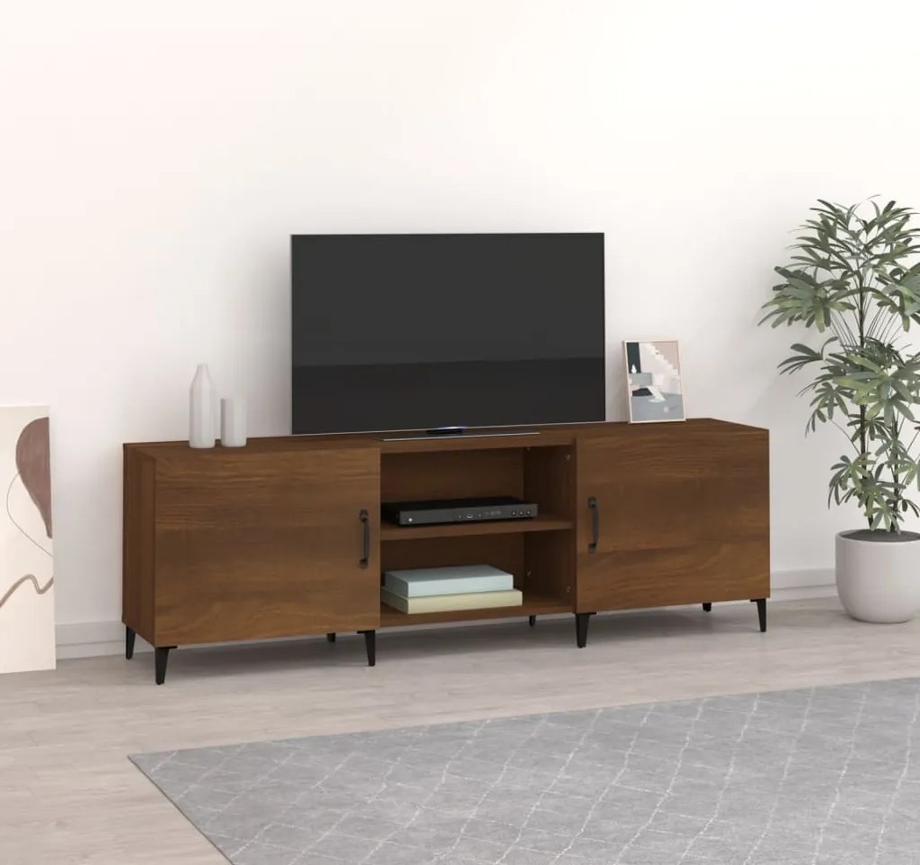 vidaXL Έπιπλο Τηλεόρασης Καφέ Δρυς 150x30x50 εκ. Επεξ. Ξύλο