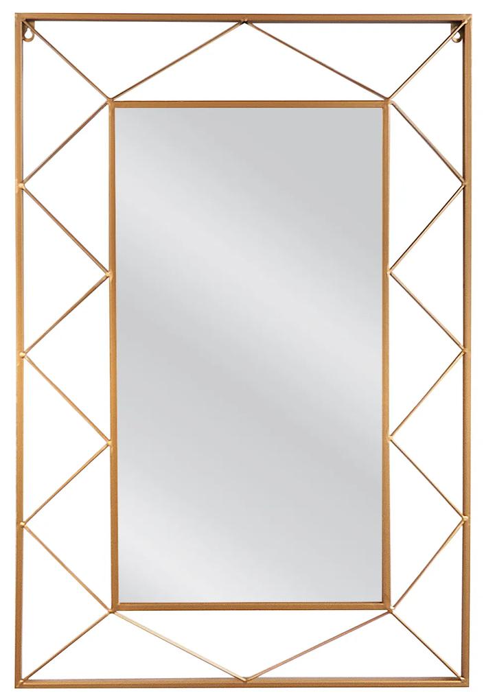 Καθρέπτης Τοίχου ArteLibre ELESSAR Χρυσό Μέταλλο/Γυαλί 90x5x58cm