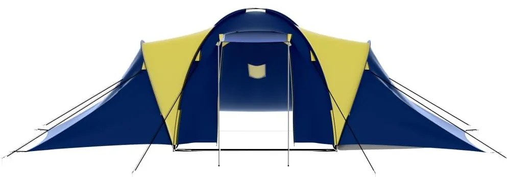Σκηνή Camping 9 Ατόμων Μπλε / Κίτρινο Υφασμάτινη - Πολύχρωμο