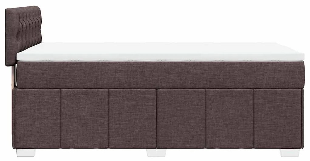 ΚΡΕΒΑΤΙ BOXSPRING ΜΕ ΣΤΡΩΜΑ ΣΚΟΥΡΟ ΚΑΦΕ 90X200 ΕΚ. ΥΦΑΣΜΑΤΙΝΟ 3289261