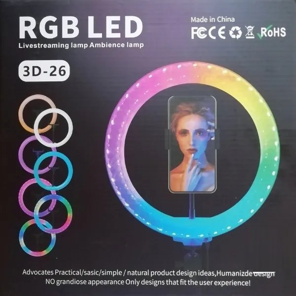 Φωτεινό δαχτυλίδι RGB LED 3D-26 OEM