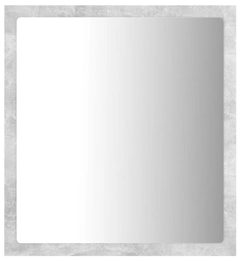 Καθρέφτης Μπάνιου Γκρι Σκυροδέματος 40x8,5x37 εκ. Ακρυλικός - Γκρι