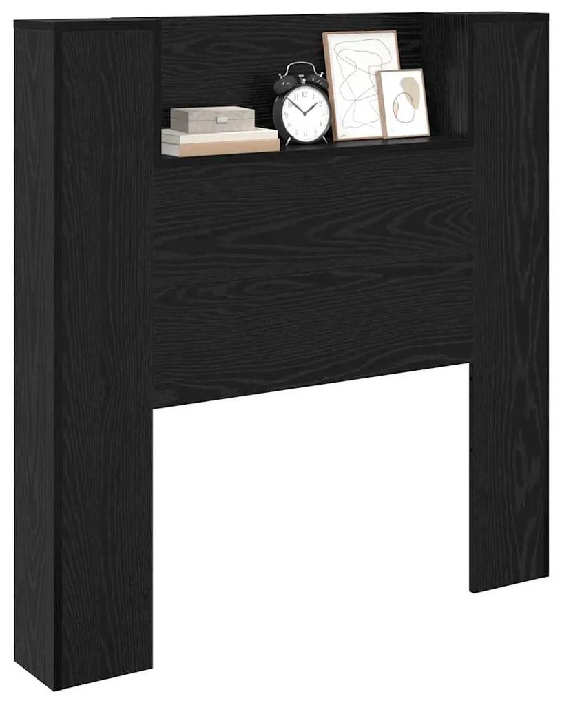 vidaXL Κεφαλάρι Μαύρη Οξυά 100 x 15 x 103,5 εκ. Επεξεργασμένο ξύλο