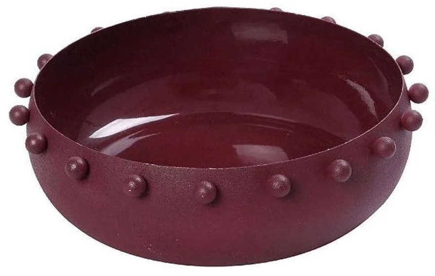 Διακοσμητικό Μπωλ AKA245 20cm Bordeaux Espiel Μέταλλο