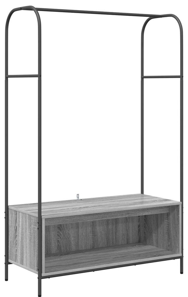 vidaXL Ράφι Ρούχων με Ράφια Γκρι Sonoma 100x44x160 εκ.