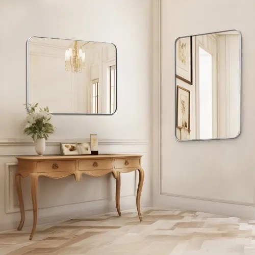 VEVOR Square Wall Mounted Mirror 22&quot; x 30&quot; Mirror with Aluminium Alloy Frame