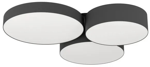 Έξυπνο Φωτιστικό Οροφής Πλαφονιέρα 3xLED 7,5W RGB TW 3CCT Dimmable Barbano-Z Eglo-900853-Μαύρο 900853