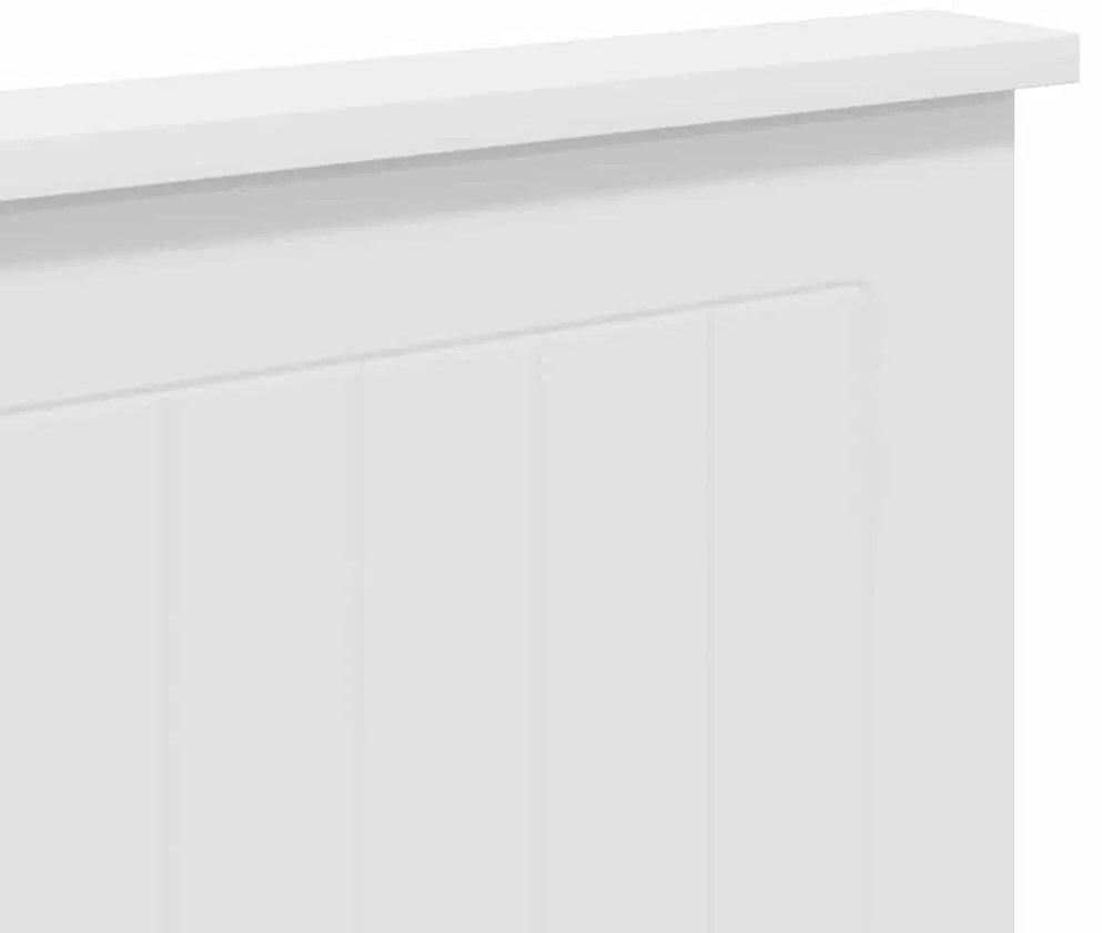 vidaXL Κεφαλάρι με κεφαλάρι Λαμπερό Λευκό 180 cm Επεξεργασμένο ξύλο
