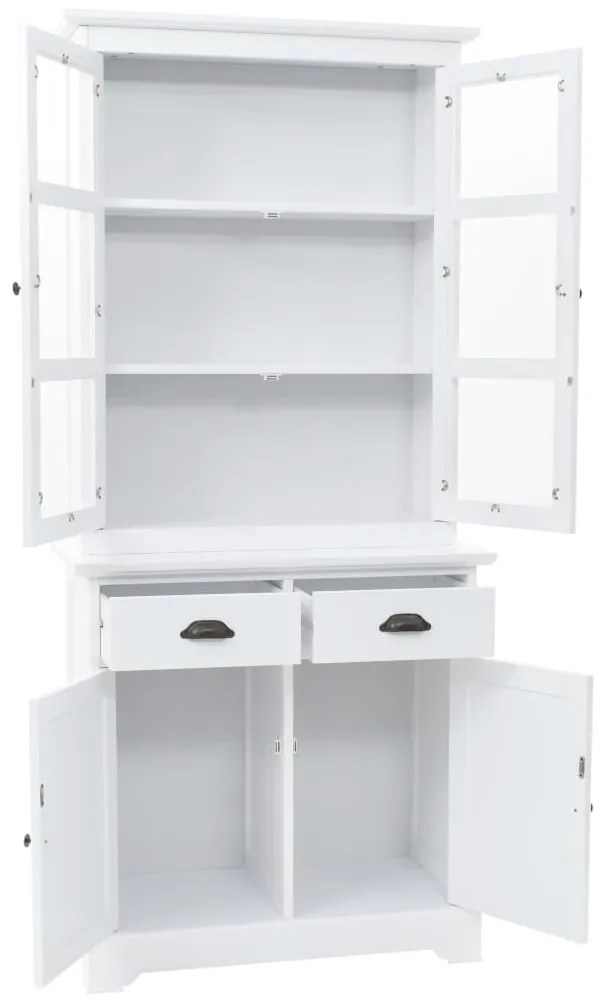 vidaXL Βιτρίνα Σαλονιού με 4 Πόρτες 80x40x180 εκ. MDF και Ξύλο Πεύκου
