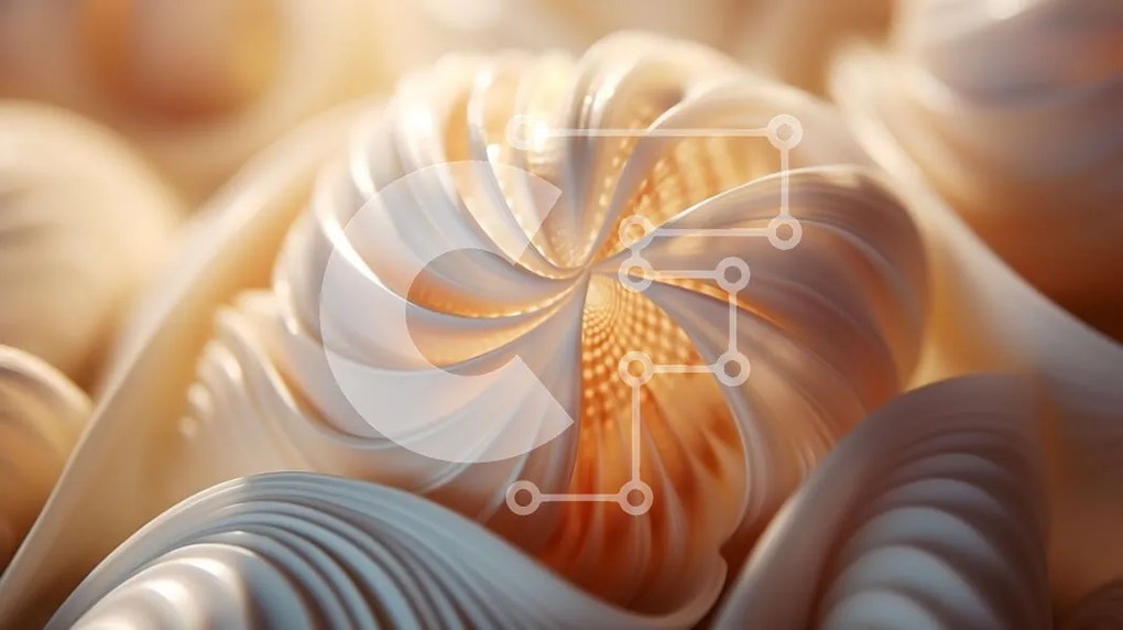 Intra Συλλεκτικό Ξύλινο Παζλ Plywood  4mm - Αφηρημένο σπειροειδές μοτίβο με καμπύλες γραμμές Σε Ξύλινο Κουτί - Διαστάσεις Puzzle: 10x10 cm – 25 κομμάτια