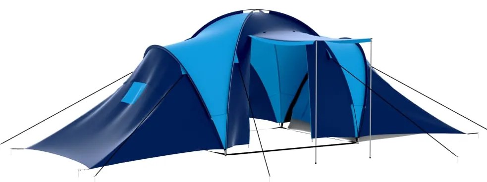 vidaXL Σκηνή Camping 9 Ατόμων Σκούρο Μπλε / Μπλε Υφασμάτινη