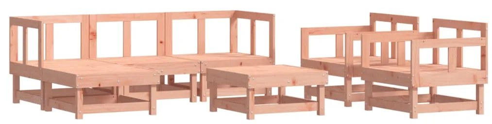 vidaXL Σαλόνι Κήπου Σετ 7 Τεμαχίων Μασίφ Ψευδοτσούγκας με Μαξιλάρια