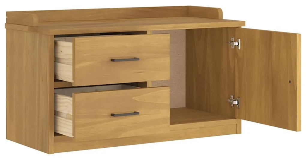 vidaXL Πάγκος διαδρόμου "SANDNES" 87x40x50 εκ. Πεύκο μασίφ ξύλο