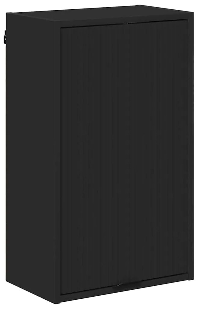 vidaXL Ντουλάπι Μπάνιου Μαύρο 39 x 23.5 x 65 εκ. Επεξεργασμένο ξύλο
