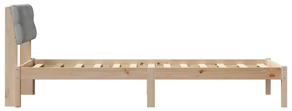 vidaXL Σκελετός Κρεβατιού Καφέ και ανοιχτό γκρι 75 x 190 cm