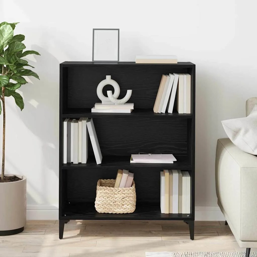 vidaXL Πλαϊνό γραφείο Μαύρη δρυς 32.5 x 69.5 x 90 εκ