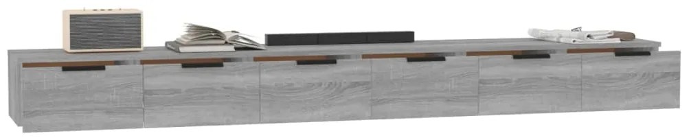 vidaXL Ντουλάπια Τοίχου 2 τεμ. Γκρι Sonoma 102x30x20 εκ. Επ. Ξύλο