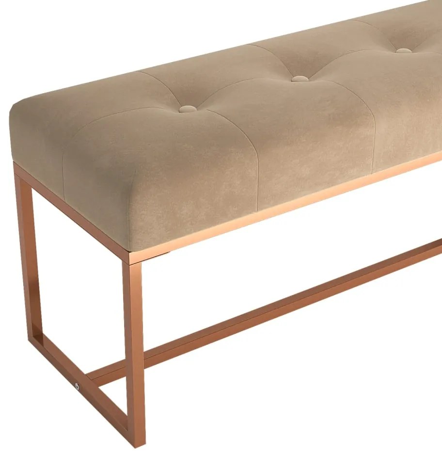 vidaXL Πάγκος Μπεζ 110x36x45 εκ. Βελούδινος