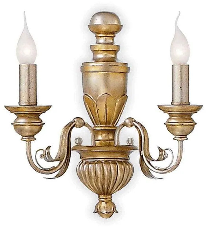 Φωτιστικό Τοίχου Firenze 020846 33x38x17cm 2xE14 40W Gold Ideal Lux