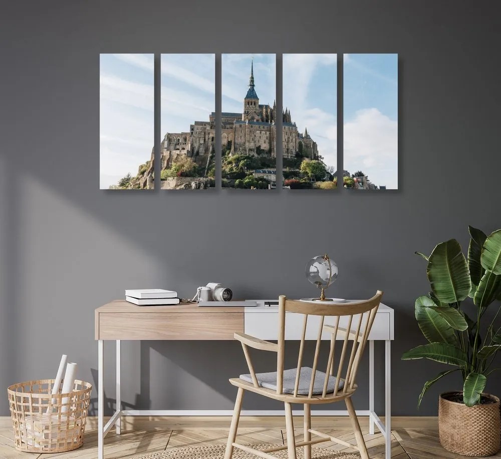 Εικόνα 5 μερών κάστρο Mont Saint Michel - 100x50