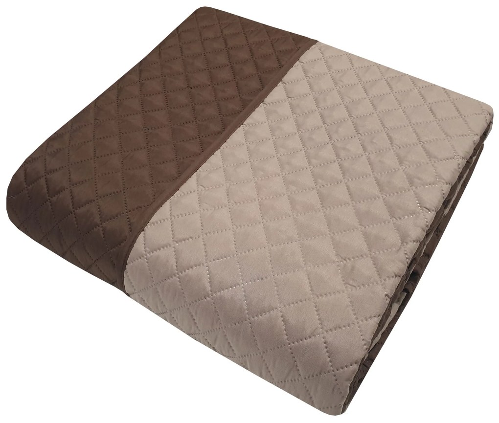 Κουβερλί Microfiber Ultrasonic Μονό 160x240εκ. Καφέ-Μόκα Le Blanc 7002089-1