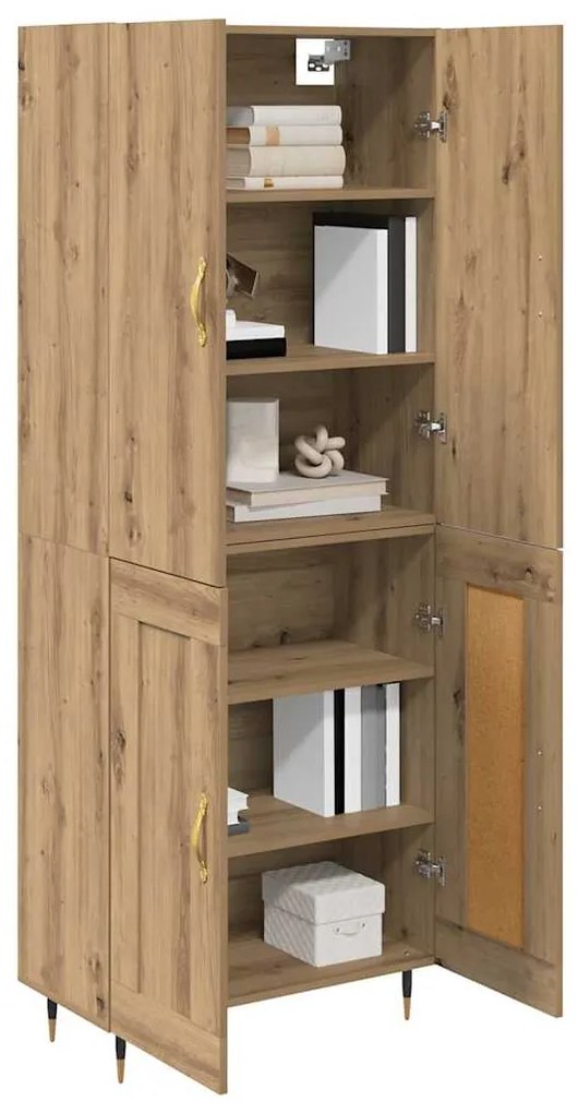 vidaXL Highboard Artisan Oak 69,5 x 34 x 180 εκ. Επεξεργασμένο ξύλο