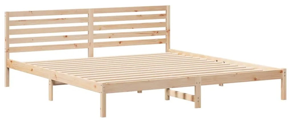 vidaXL Σκελετός Κρεβατιού Καφέ 180 x 210 cm Στερεά ξυλεία πεύκου