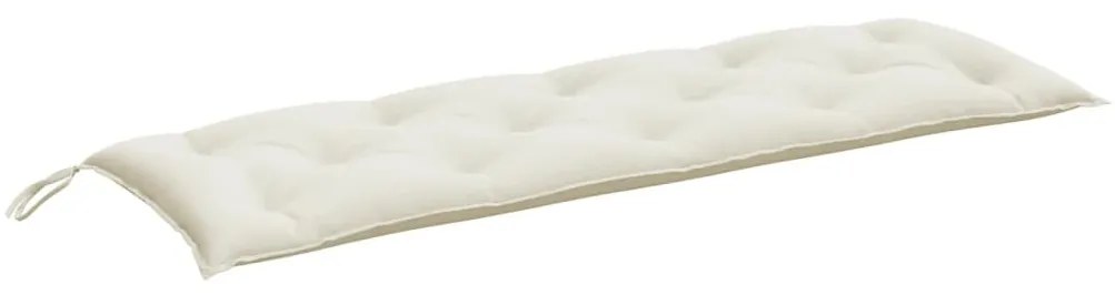vidaXL Μαξιλάρι Πάγκου Κήπου Κρεμ 150x50x7 εκ. Ύφασμα