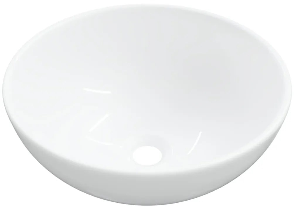 vidaXL Νιπτήρας Λευκός 28 x 28 x 10 εκ. Κεραμικός