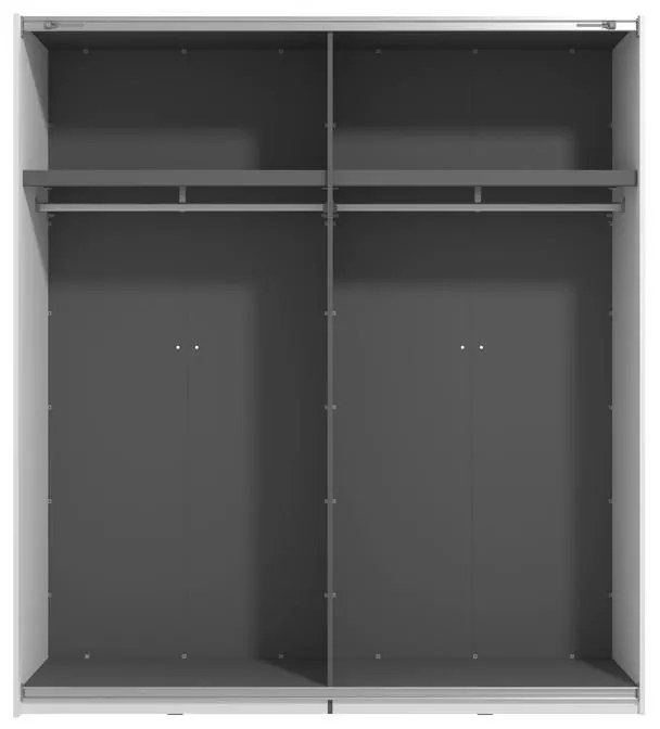 Ντουλάπα Συρόμενη VEYMONT 200 OG με Καθρέπτη Λευκή 195x61x218εκ. 195x61x218 εκ.