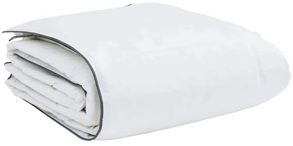 vidaXL Χειμερινό Παπλωματοθήκη με μαξιλάρι 2 pcs Λευκό Φτέρος