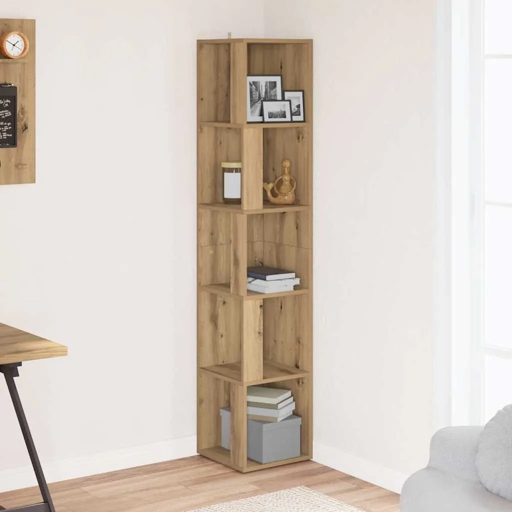 vidaXL Γωνιακό ντουλάπι Artisan Oak 33x33x165 cm Κατασκευασμένο ξύλο