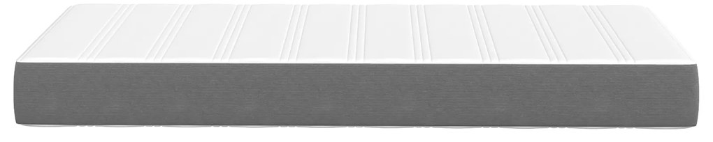 vidaXL Κρεβάτι με Στρώμα Pocket Spring , Ανοιχτό Γκρι, Μεσαίο, 90x190x20 εκ, Ταπετσαρία