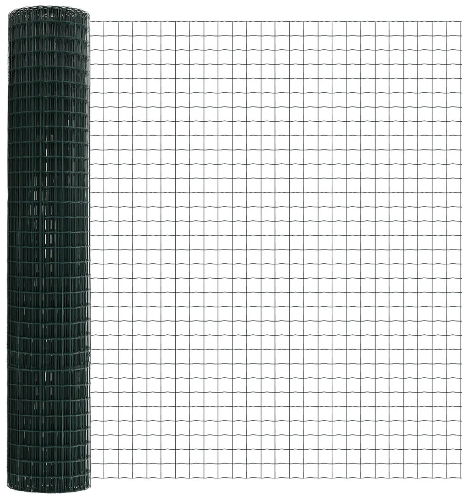 vidaXL Euro Fence με 7 Πόδια 1.6x10 μ Γαλβανισμένος Χάλυβας Πράσινος