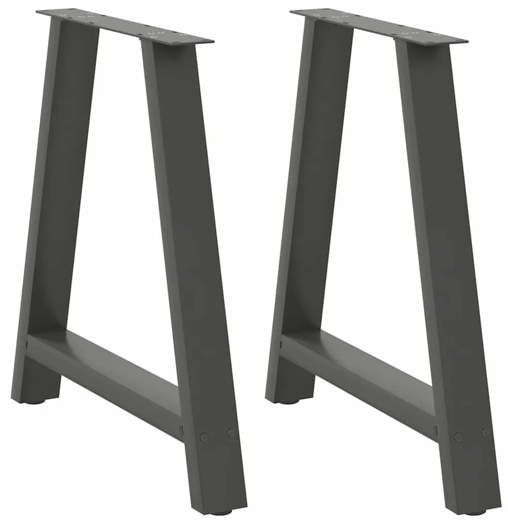 Πόδια Τραπεζαρίας Σχήματος Α 2 τεμ. Ανθρακί 70x(72-73) εκ. Ατσάλι