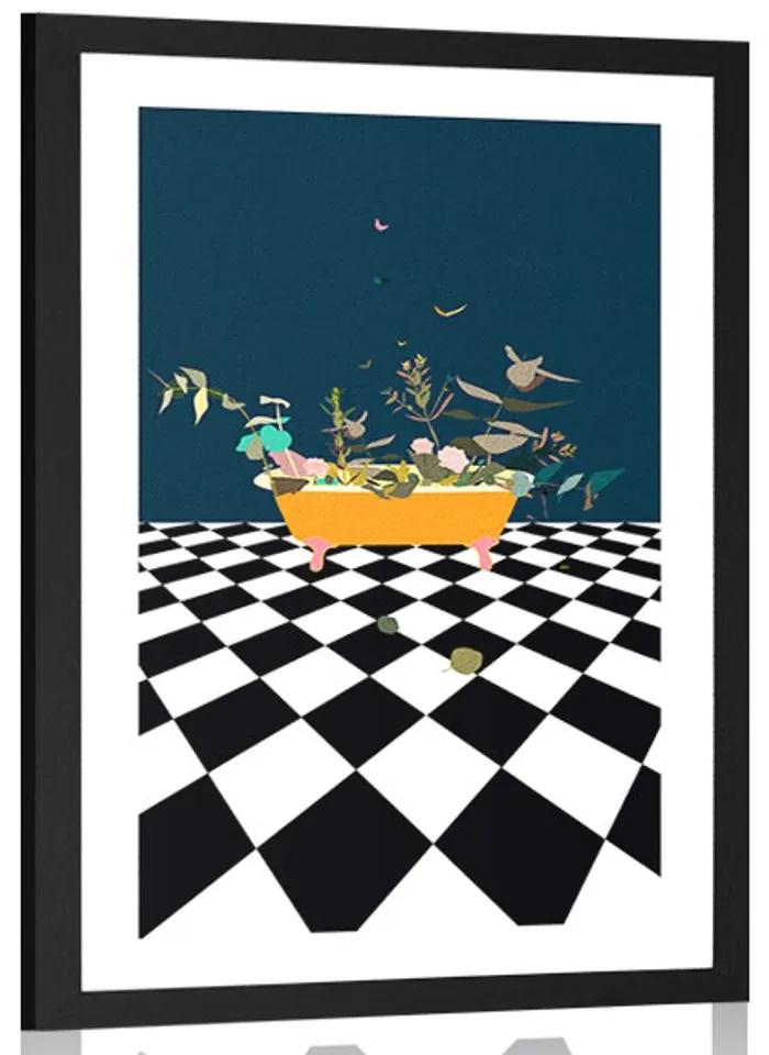 Αφίσα με πασπαρτού Φυτολογία γεμάτη φαντασία - 30x45 black