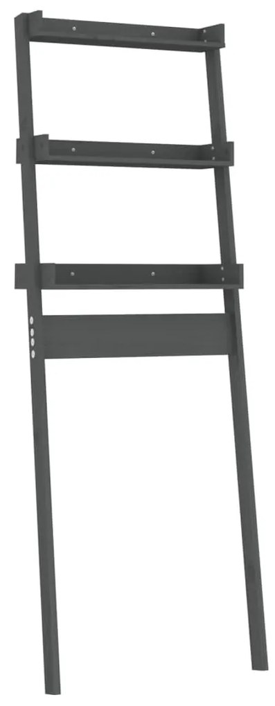 vidaXL Ραφιέρα Για Τουαλέτα Γκρι 63,5x32x179 εκ. Μασίφ Ξύλο Πεύκου