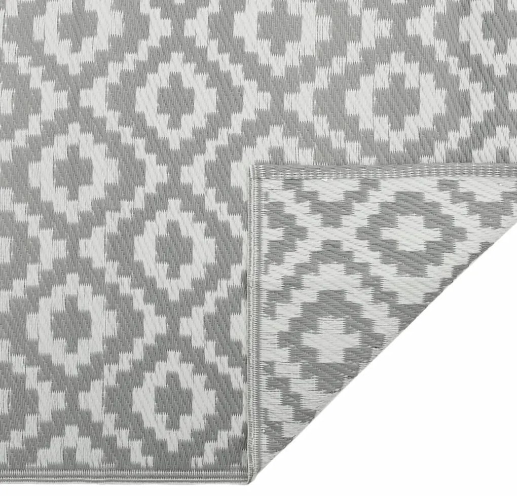 vidaXL Χαλί εξωτερικού χώρου ARAKIL γκρι 80x250 cm PP