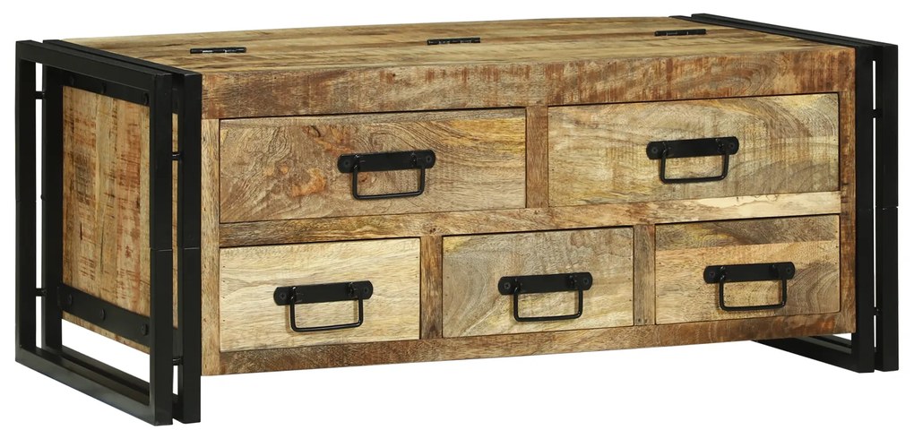 vidaXL Τραπέζι καφέ 90x50x38 εκ. από Μασίφ Ξύλο Μάνγκο