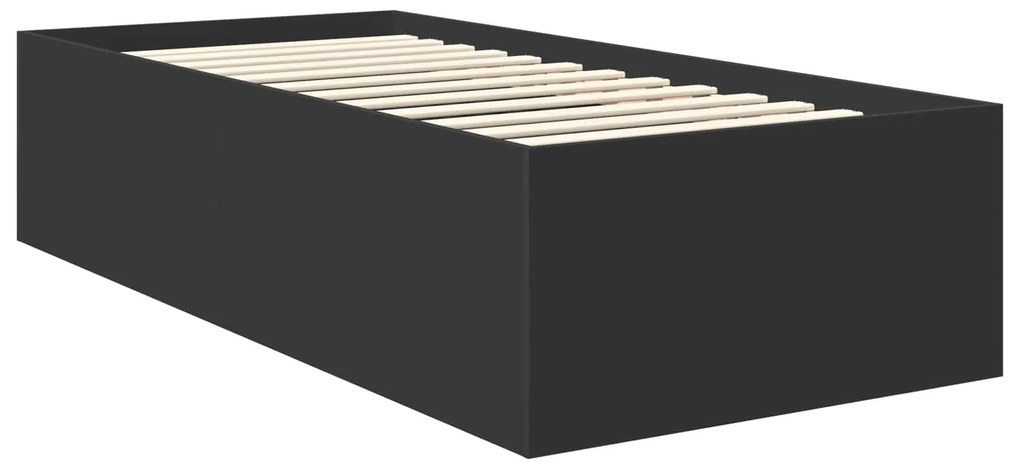 vidaXL Σκελετός Κρεβατιού Μαύρο 120 x 200 cm Επεξεργασμένο ξύλο
