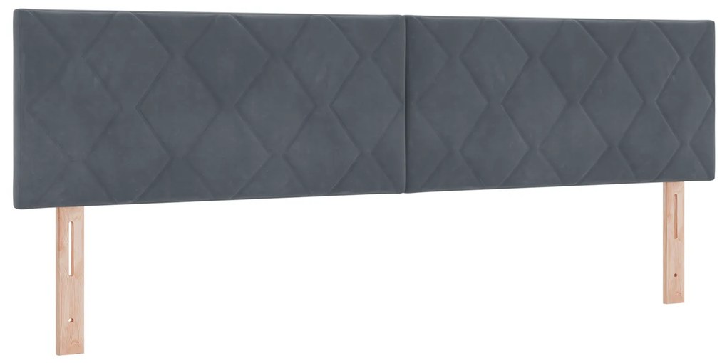 vidaXL Κρεβάτι Box Spring με στρώμα Σκούρο Γκρι 180x200 εκ. Βελούδο