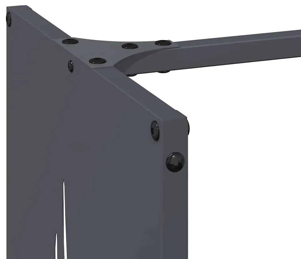 vidaXL Ράφι Καυσόξυλων Ανθρακί 40x30x80 εκ. Χάλυβας ψυχρής έλασης