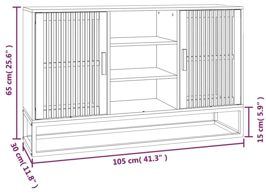 Ντουλάπι Λευκό 105 x 30 x 65 εκ. από Επεξεργασμένο Ξύλο - Λευκό