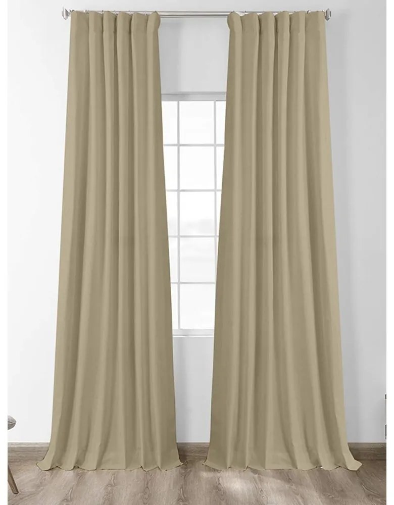 Κουρτίνα Μπλακάουτ 150x280 Αδιαφανής Με Τρέσα - Beige