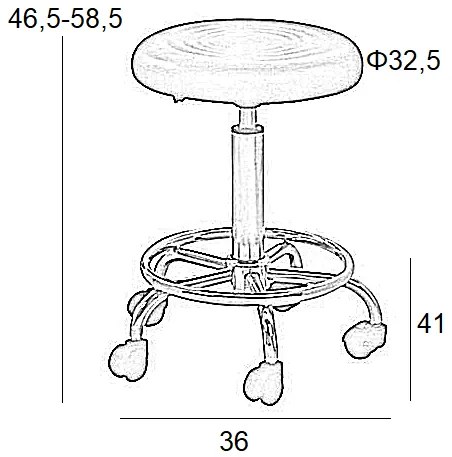 ΣΚΑΜΠΟ ΜΠΑΡ 2ΤΜΧ BAR70 ΛΕΥΚΟ PU 36X41X58.5ΕΚ.