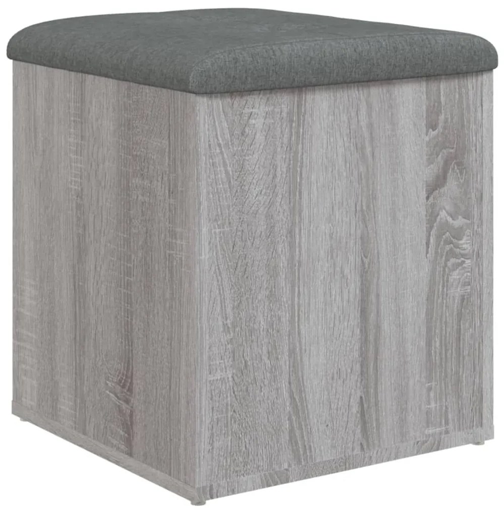 Παγκάκι Αποθήκευσης Γκρι Sonoma 42x42x45 εκ. Επεξεργασμένο Ξύλο - Γκρι